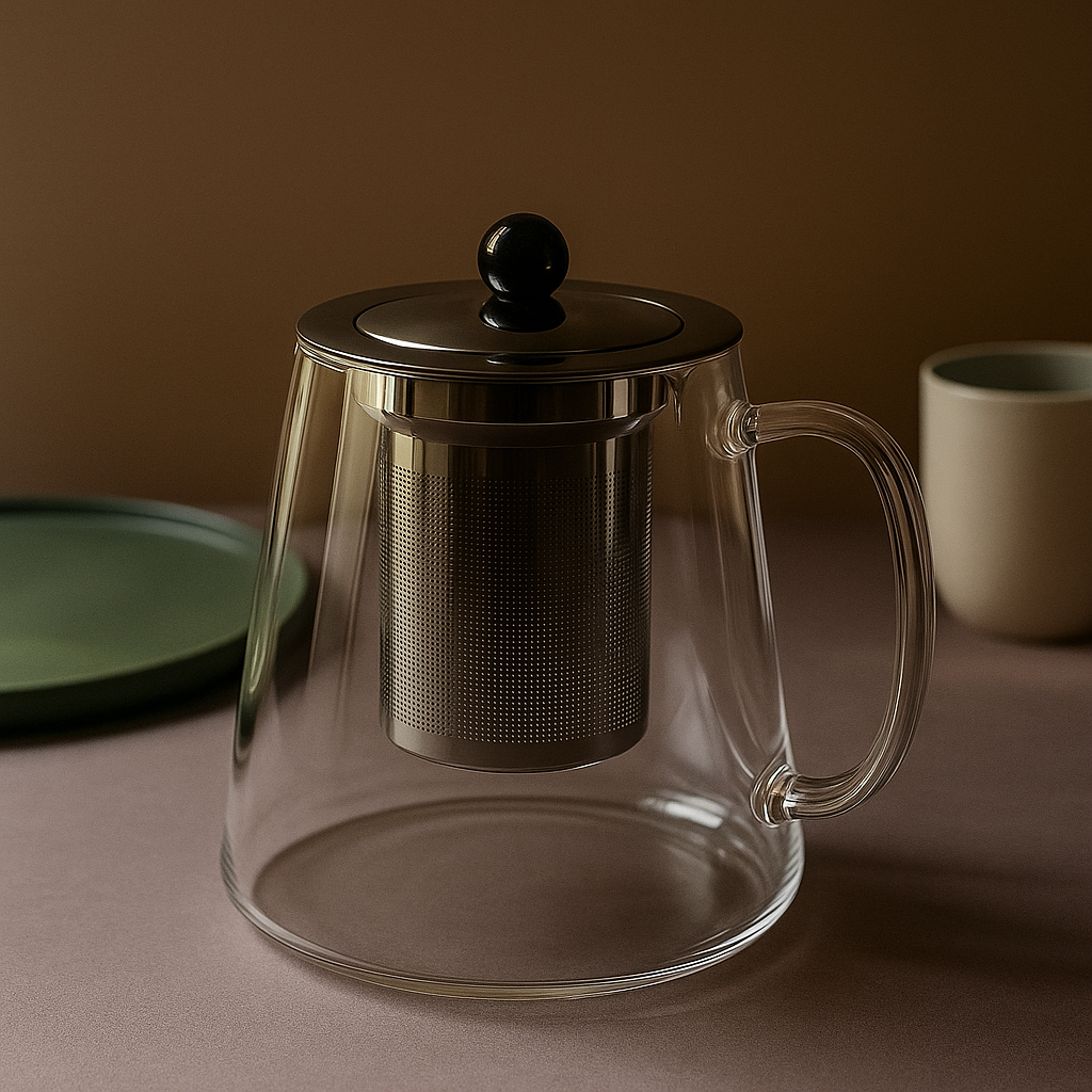 Glass Teapot with Infuser – Heat-Resistant Clear Teaware for Loose Leaf Tea 750ml - View 3