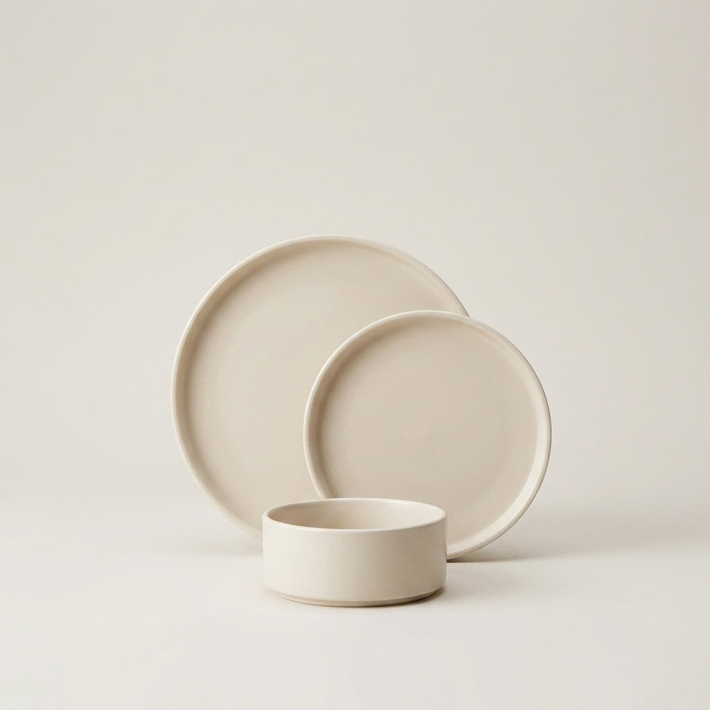 Heirloom Stoneware Dinner Set | Soft Cream - View 2