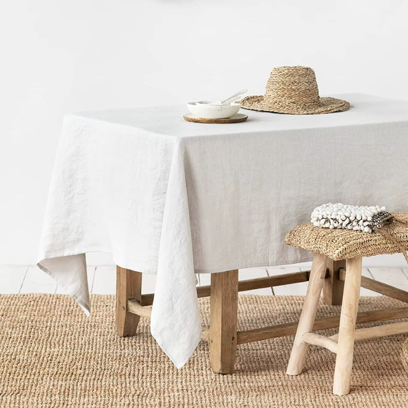 Pure Linen Tablecloth — Natural Fibre — image 4