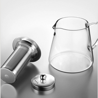 Glass Teapot with Infuser – Heat-Resistant Clear Teaware for Loose Leaf Tea 750ml thumbnail 4