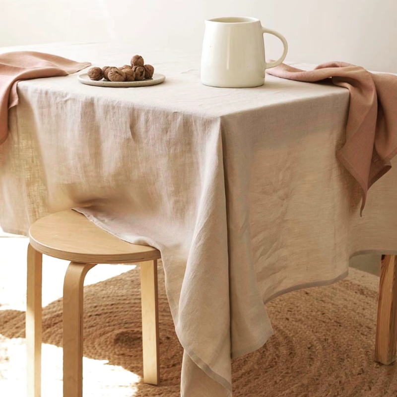 Pure Linen Tablecloth — Natural Fibre - View 3