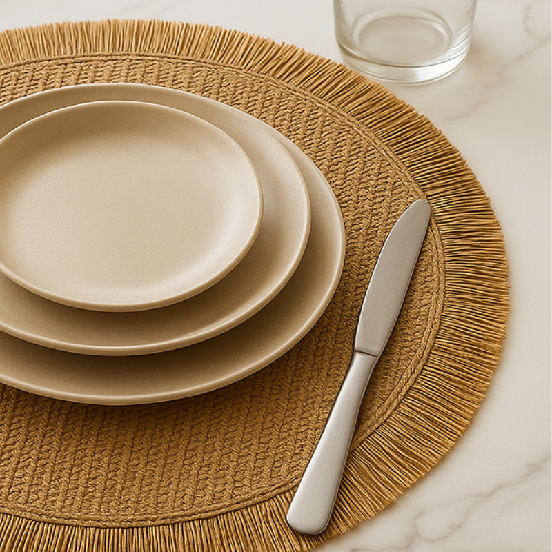 Woven Paper Placemats – Durable Non-Slip Table Set of 4 — image 3