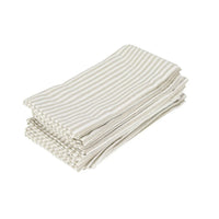Linen-Cotton Napkins – Striped Artisan Dinner Cloths & Placemats - Set of 12 thumbnail 7
