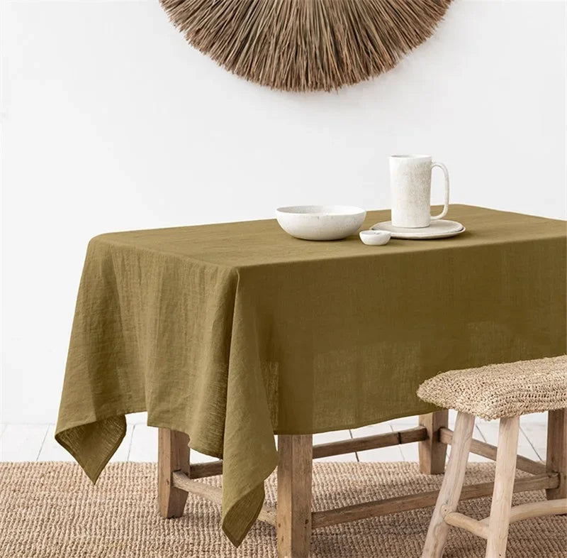 Pure Linen Tablecloth — Natural Fibre — image 10